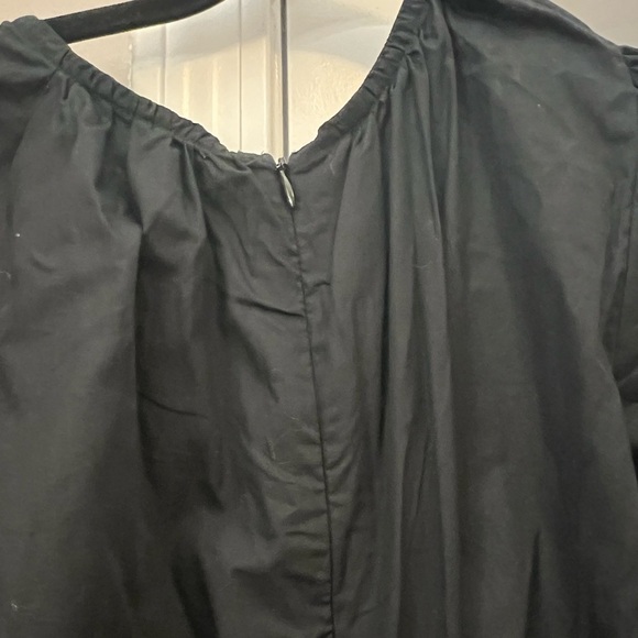 Faithfull the Brand Black Cut-Out Midi Dress puff sleeves size 4 EUC - Picture 5 of 8